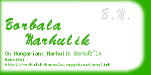 borbala marhulik business card